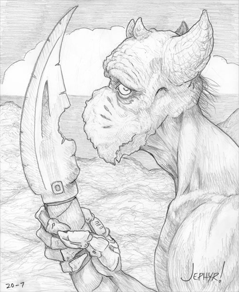 "Sweet William" - Pencil Sketch - Character Design - Copyright 2020, Jephyr (Jeff Curtis), All Rights Reserved